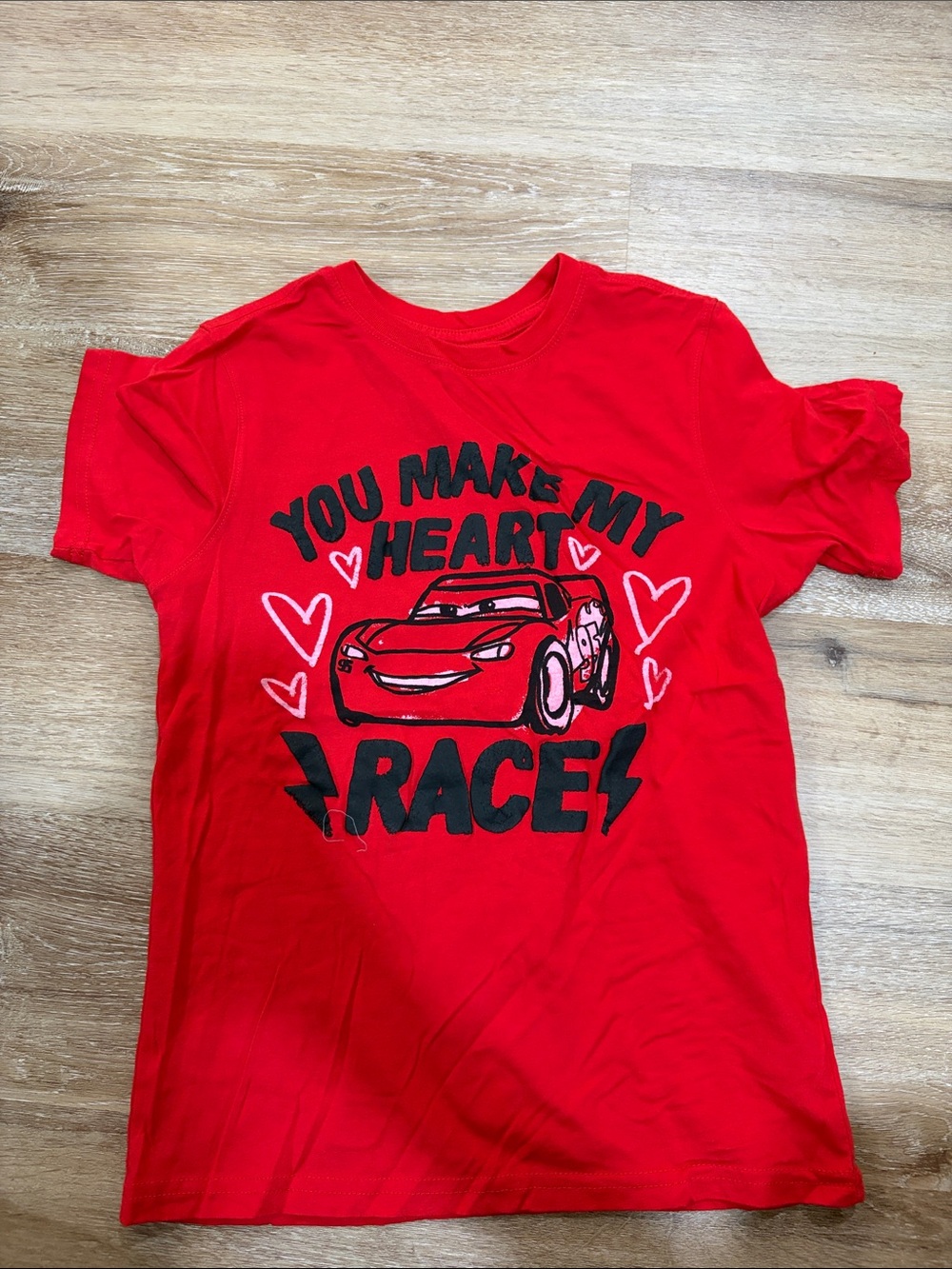 Disney Red Lightning McQueen 'You Make My Heart Race' Tee